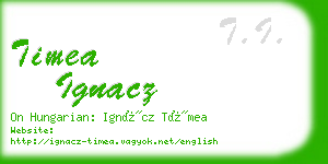 timea ignacz business card